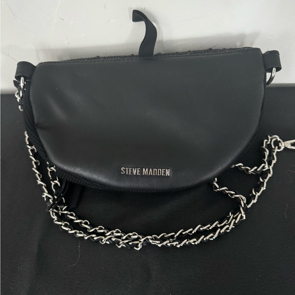 Steve Madden Black Glitter Women's Bag cross shoulder or waist - Picture 6 of 6